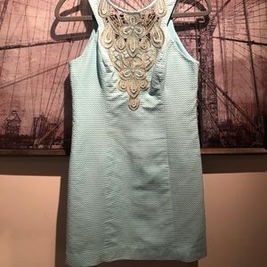 LILLY PULITZER Turquoise with Gold detailing Dress